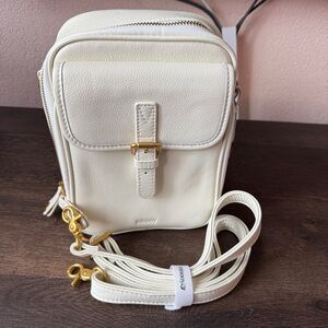 New Minooy Naya Small Crossbody Bag 2.0L white grain leather